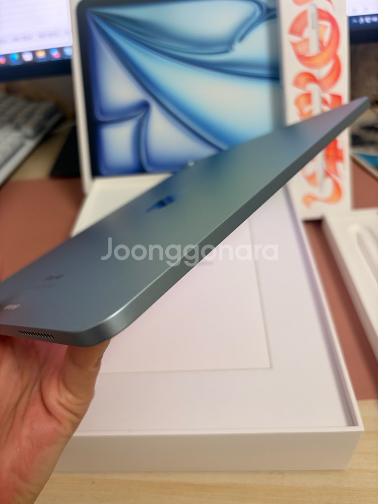 아이패드 에어6 m2 11인치 128기가 블루+애펜프로--3