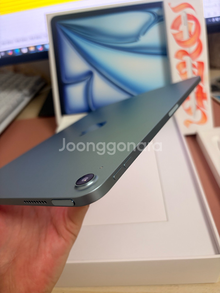 아이패드 에어6 m2 11인치 128기가 블루+애펜프로--5