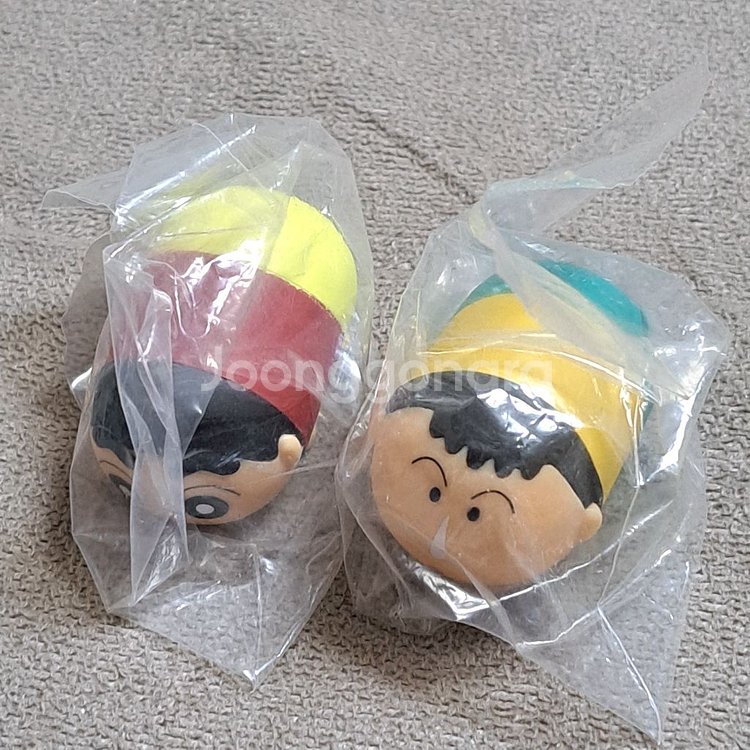 짱구는못말려 차곡차곡 마이피규어 짱구 맹구 굿즈 가챠 피규어 2종 일괄--1