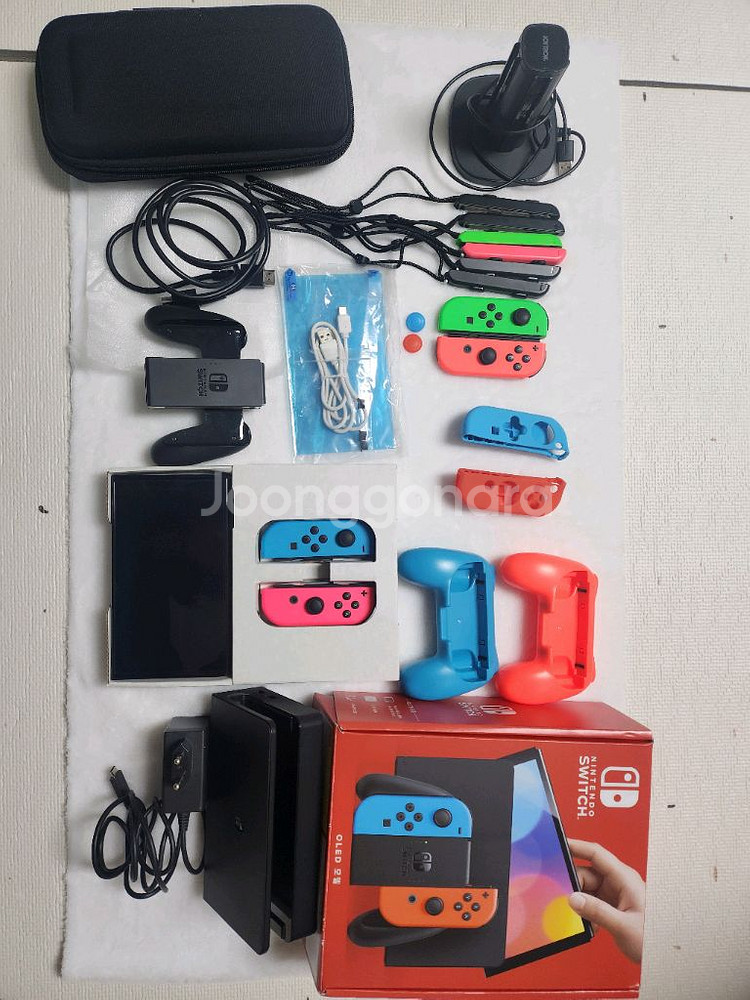 닌텐도 스위치 OLED 본체 + 게임패드 세트--0