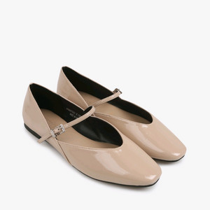 슈펜 버클 V컷 메리제인 플랫슈즈