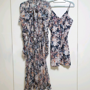 짐머만st 플라워 실크 드레스(캐미솔 세트)