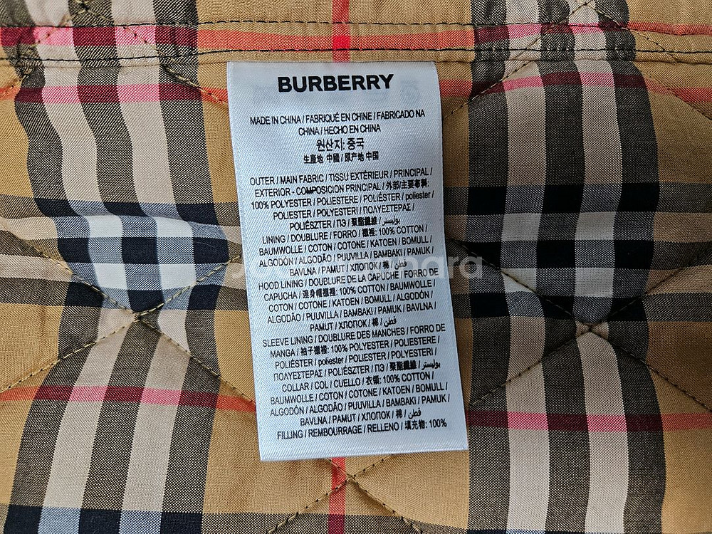 버버리 뉴데레햄/데레헴 퀼팅코트 블랙L--6