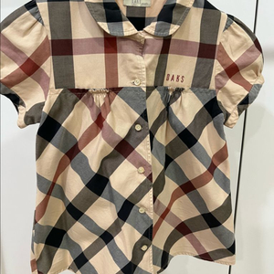 닥스키즈 반팔 체크 셔츠(140 사이즈)