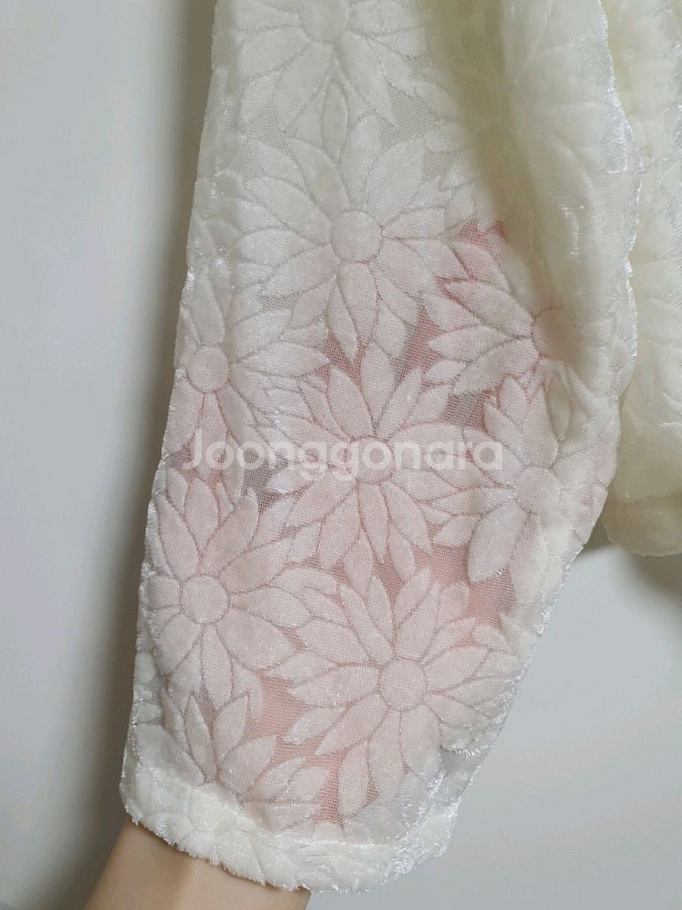 (수입) 벨벳 레이스 블라우스--6