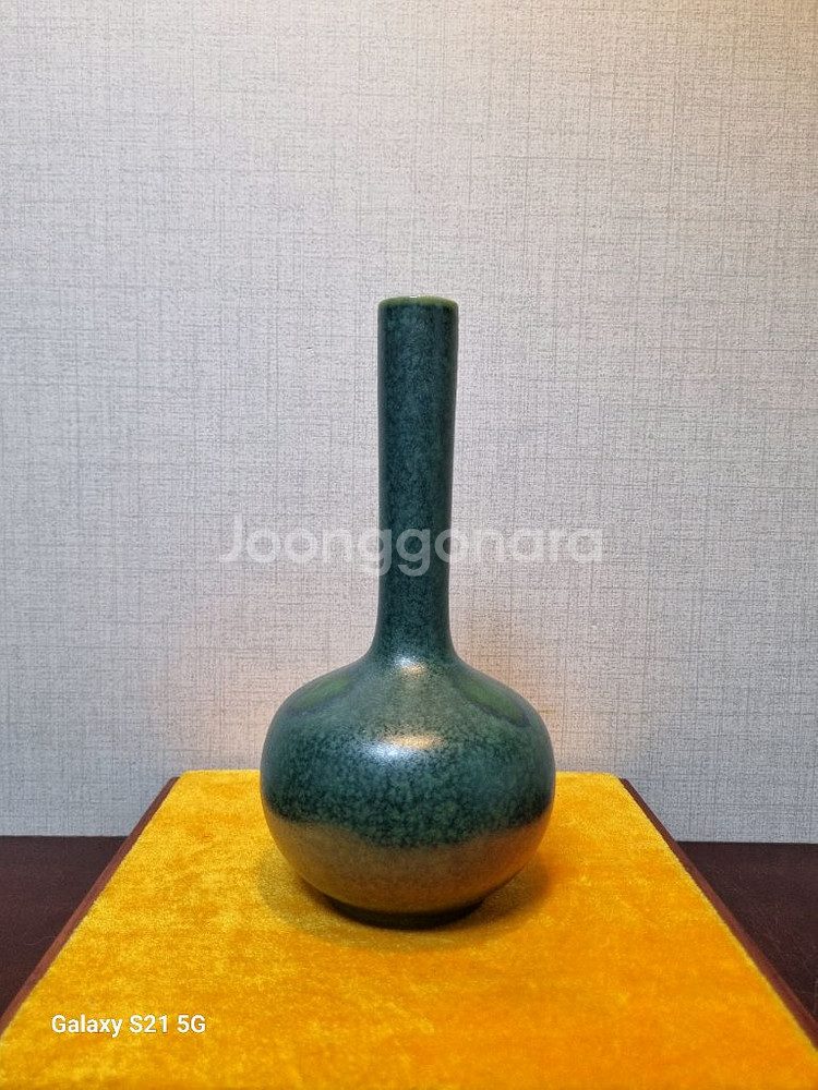 [일본 도자기] 청동유 호로형 화병 - 타치바나 요시 작품--3