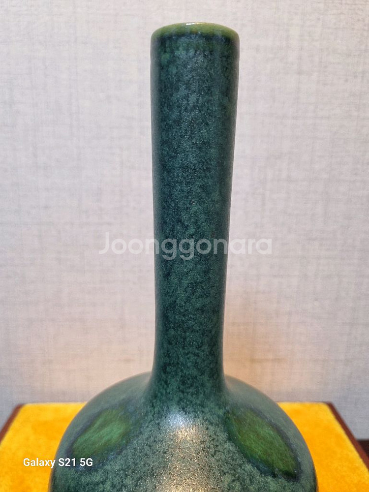 [일본 도자기] 청동유 호로형 화병 - 타치바나 요시 작품--6