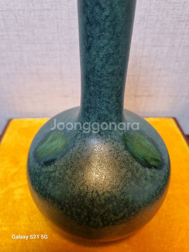 [일본 도자기] 청동유 호로형 화병 - 타치바나 요시 작품--5