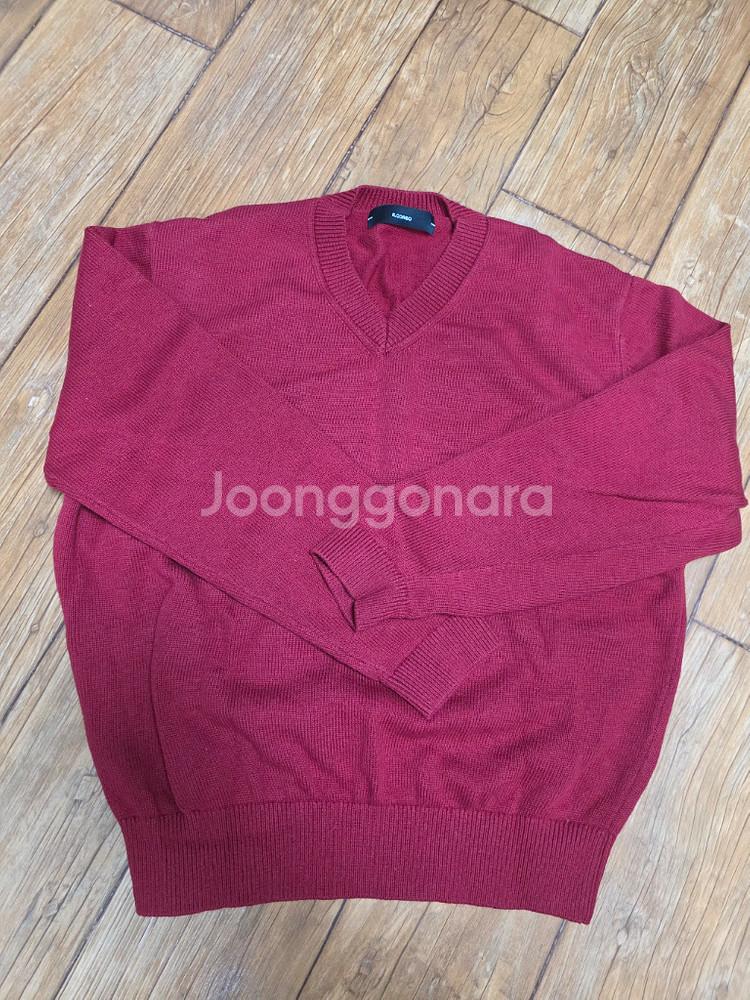 일꼬르소 풀오버 브이넥 니트 레드 s--1