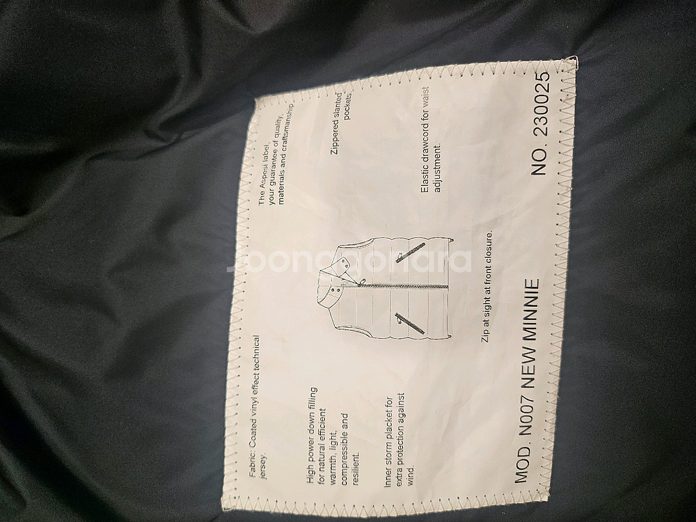 ASPESI 패딩 조끼 블랙 색상 S 사이즈--4