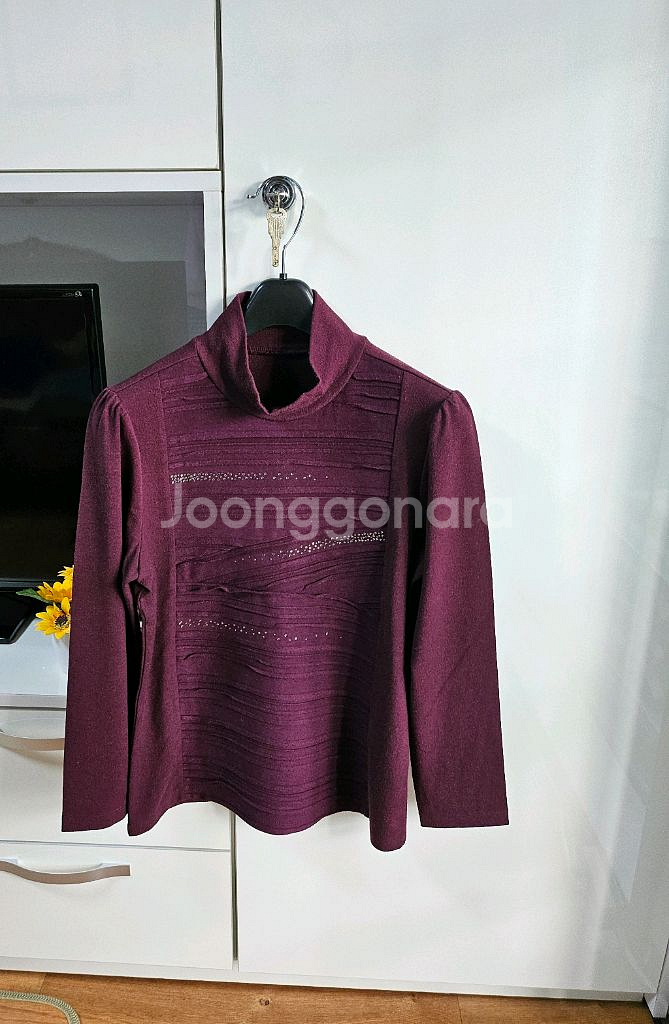 여성 반목폴라 티셔츠 #95사이즈 #이너웨어티--0