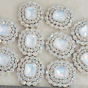 금속 사각오로라 실버반투명 10개 일괄