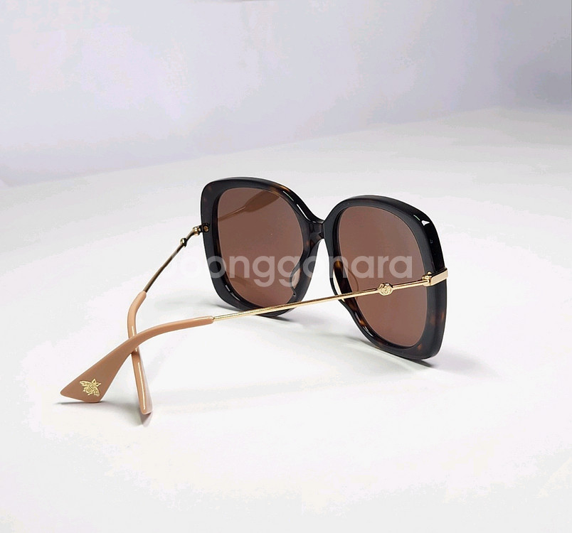 구찌 스퀘어 하바나 골드 브라운 선글라스[새상품&정품]--2