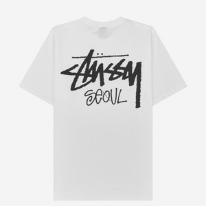 M 스투시 서울 화이트 반팔 티셔츠 미개봉 미시착 새상품