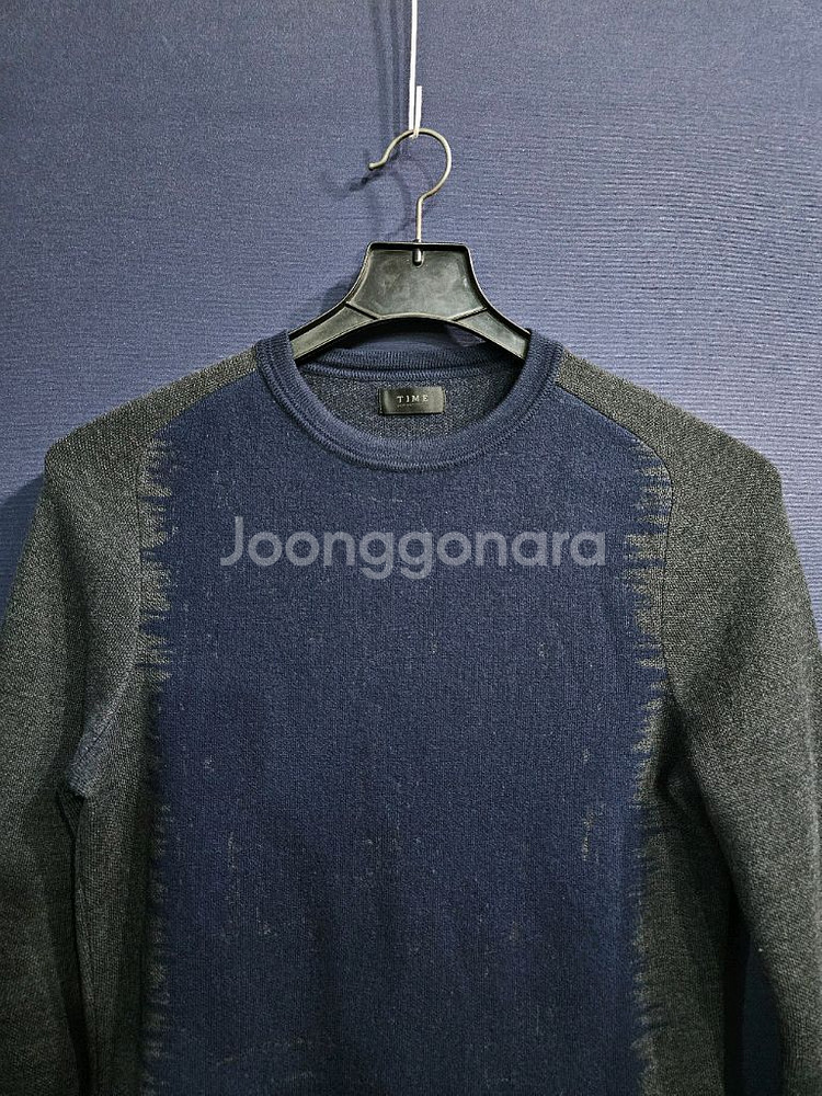 타임옴므 다크그레이컬러 남성 슬림핏 95 니트--6