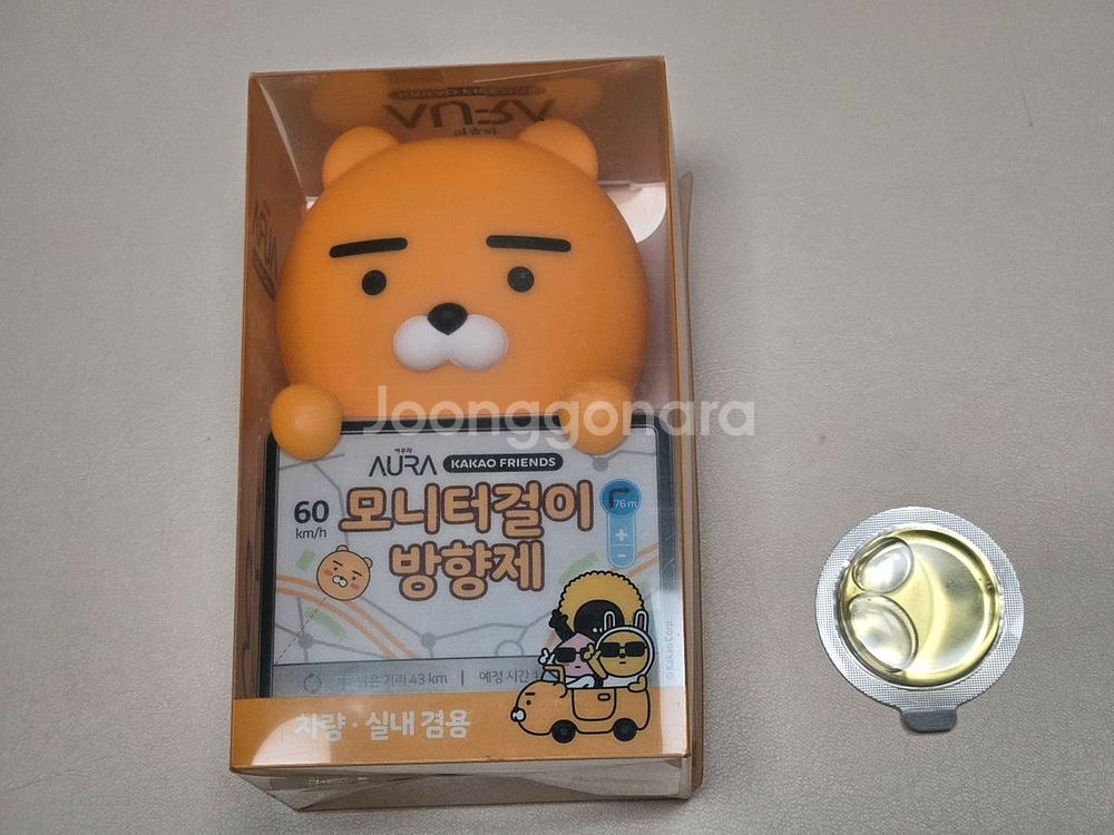 카카오 라이언 모니터걸이 방향제 팝니다.--0