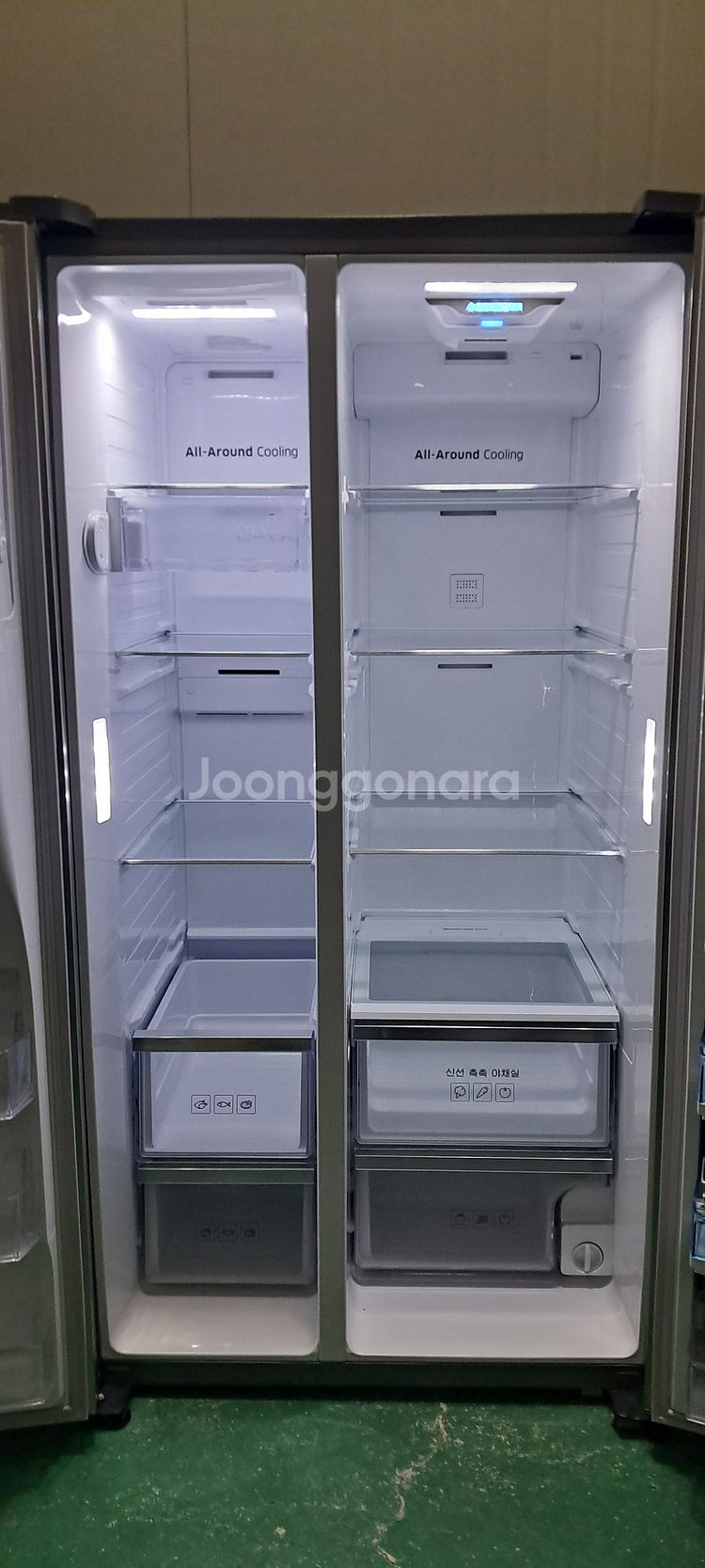 1595 삼성 785L 2도어 정수기양문형냉장고(메탈)--3