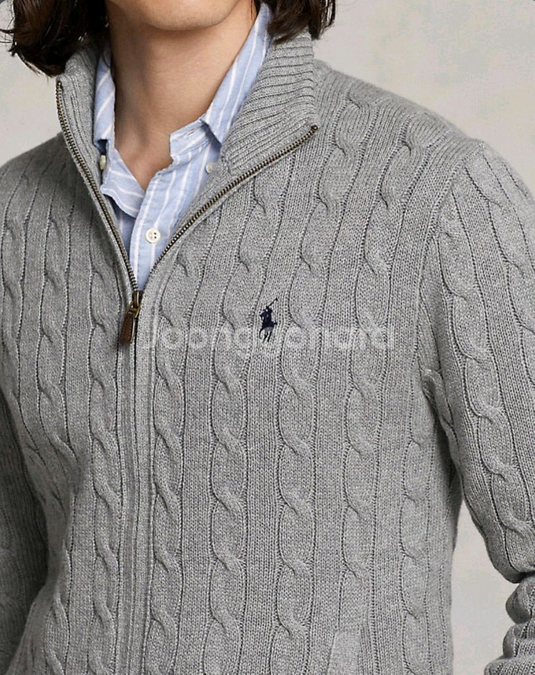 폴로 랄프로렌 케이블 니트 집업 자켓--3