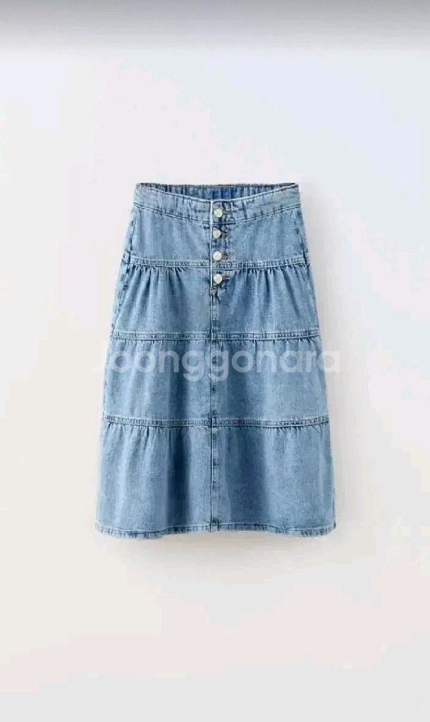 자라키즈 패널 미디 데님 스커트 새상품--0
