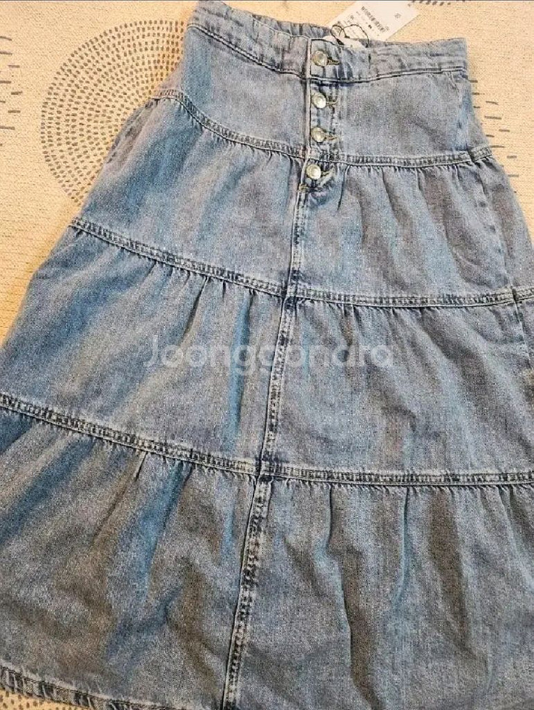 자라키즈 패널 미디 데님 스커트 새상품--6