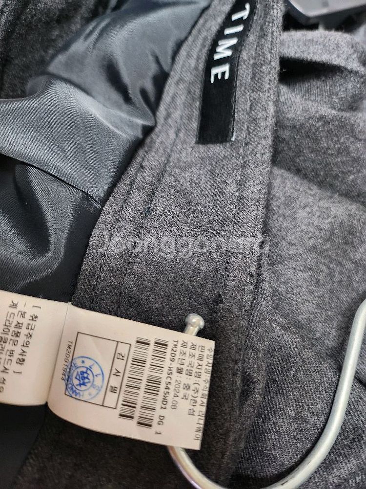 한섬 타임 울 핀턱 플레어 스커트--7