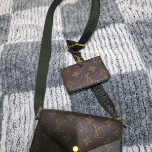 루이비통 펠리시 스트랩 앤 고 모노그램 크로스백 카키 M80091