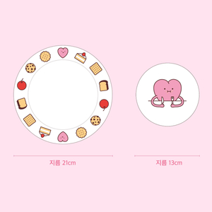 택포) 2017 과자전 리리키친 콜라보 품절상품 헝그리순이 접시세트