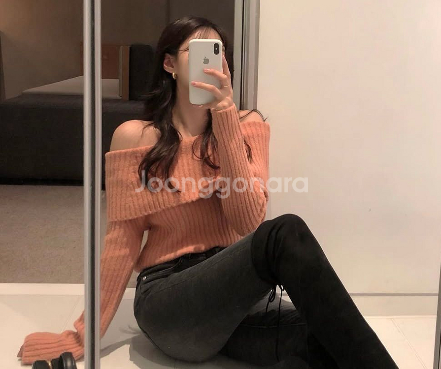 하와 오프숄더 니트--0