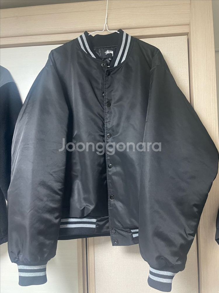 스투시 시퀸 사틴 자켓 블랙 L--0