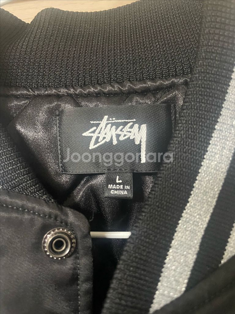 스투시 시퀸 사틴 자켓 블랙 L--2