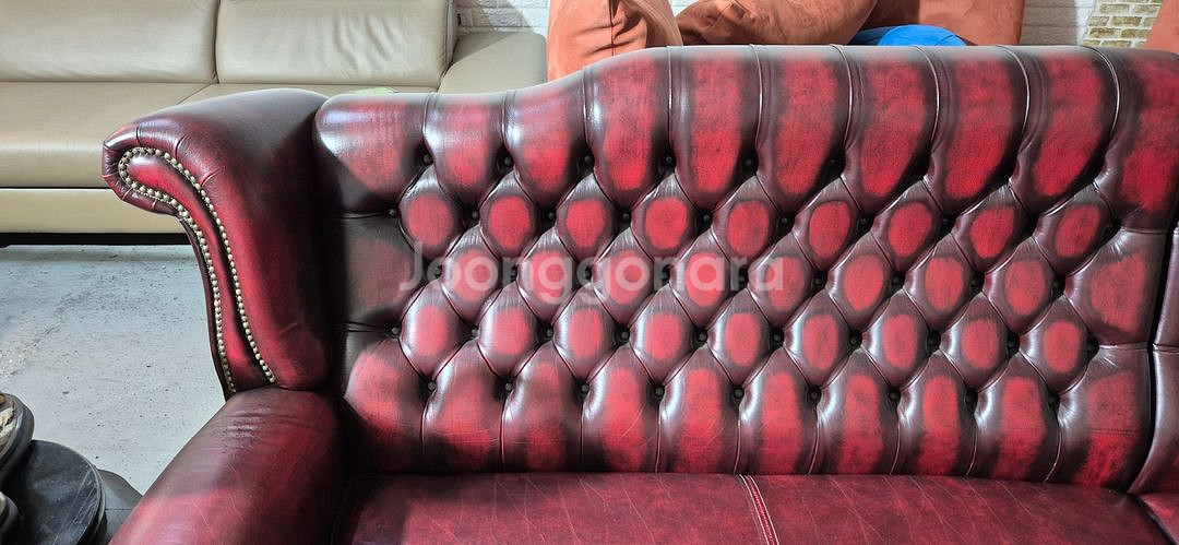 체스터필드 이태리 전체 천연 가죽 4인+1인 소파--4