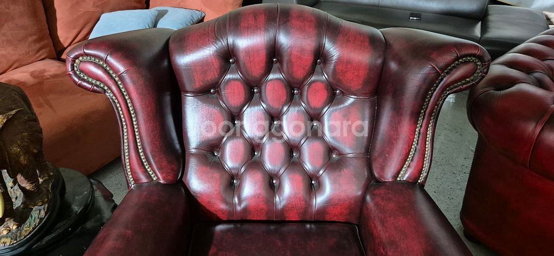 체스터필드 이태리 전체 천연 가죽 4인+1인 소파--9