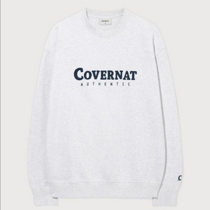 [새상품] 커버낫 남녀공용 어센틱 로고 맨투맨 그레이 XL