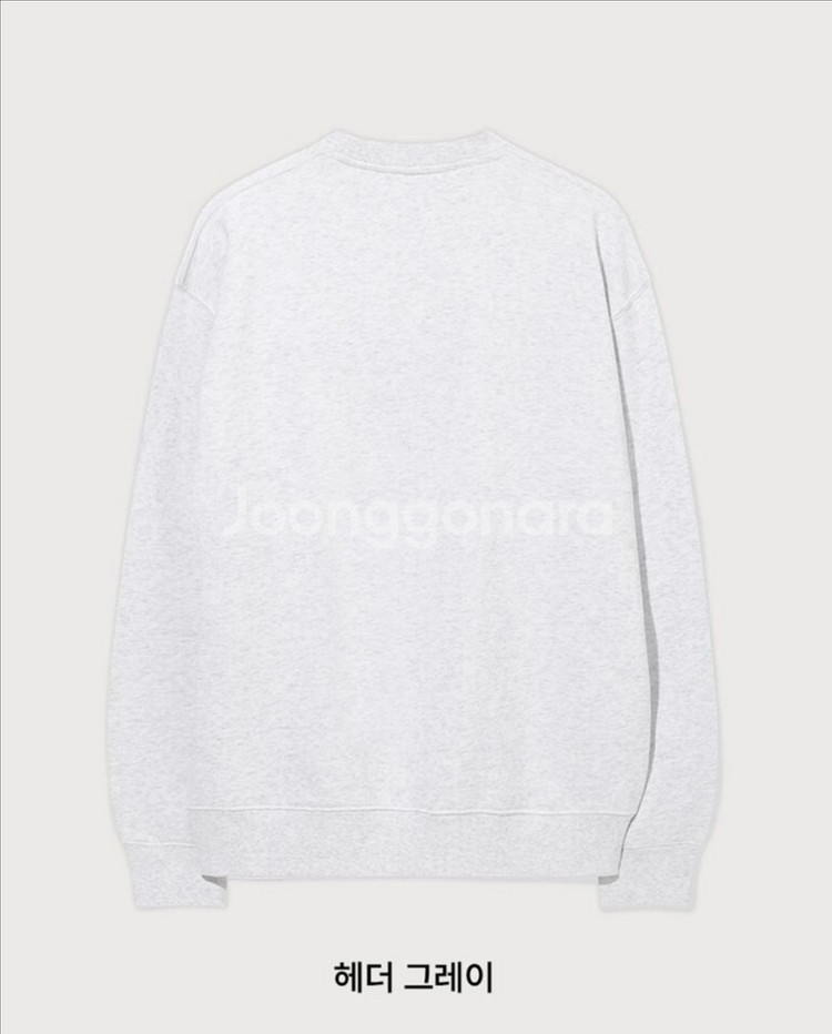 [새상품] 커버낫 남녀공용 어센틱 로고 맨투맨 그레이 XL--1