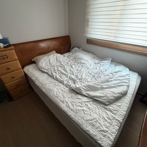 에이스 원목 침대프레임 + 매트리스 세트 킹사이즈