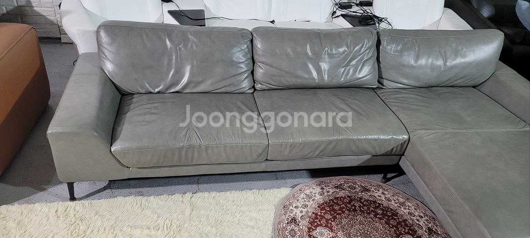 까사미아 콜트 천연가죽 4인 카우치 소파--4