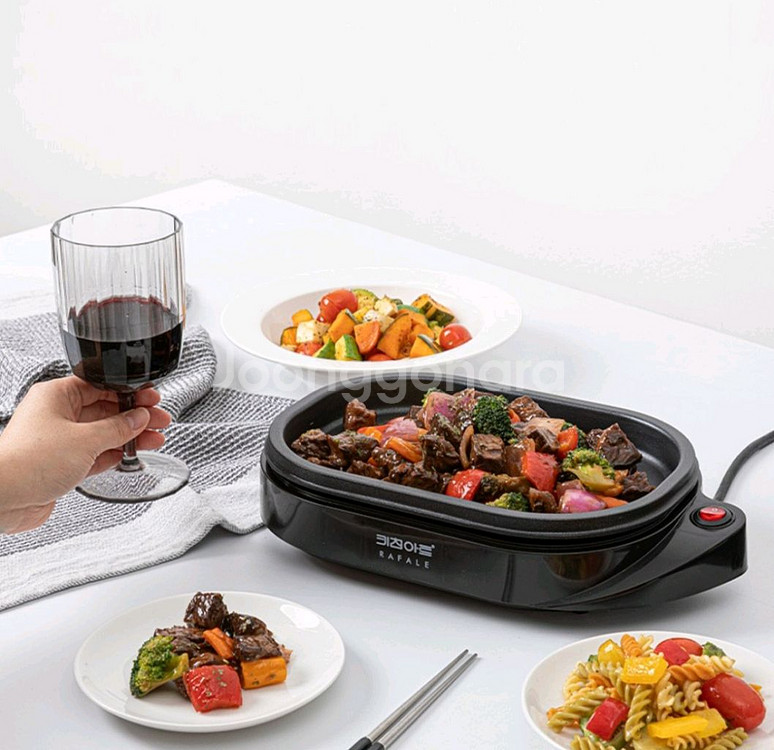 키친아트 라팔 미니 전기그릴팬--5