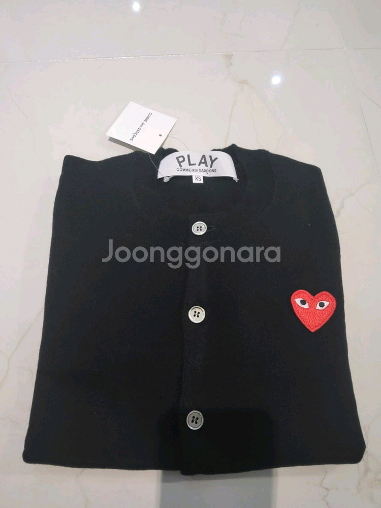 10장 한정수랑) 꼼데가르송 가디건 블랙/그레이--3