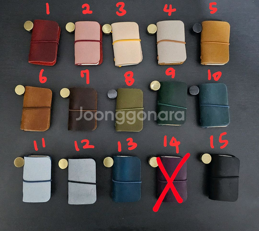 다꾸 초미니 가죽 다이어리 14종--0