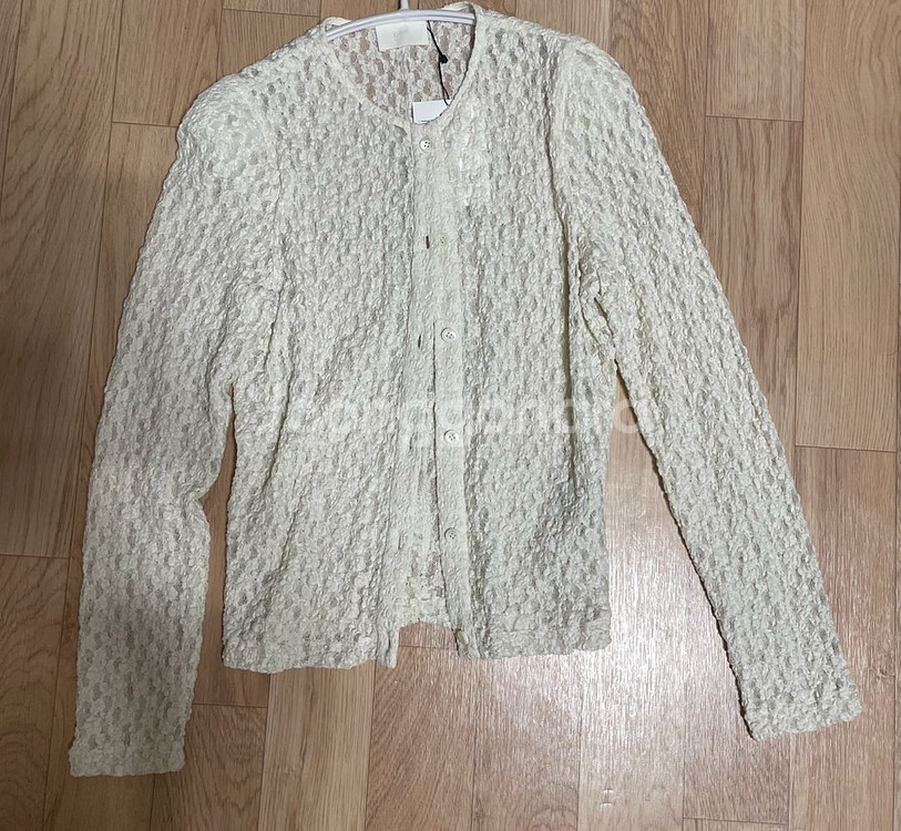 orr 오르 레이스 퍼프 가디건 M사이즈 새상품--2