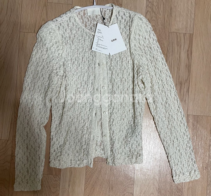 orr 오르 레이스 퍼프 가디건 M사이즈 새상품--1