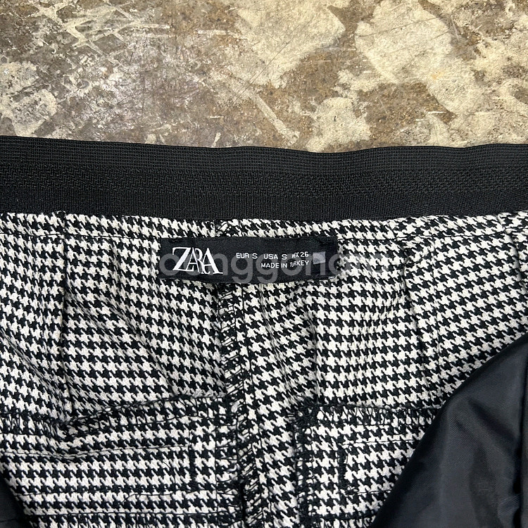 26) ZARA 자라 하운드투스 체크 슬랙스 팬츠 바지--4