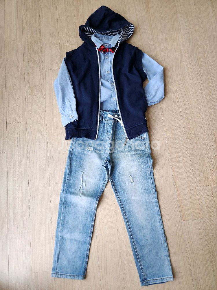 남아 셔츠 바지 세트 8y--0