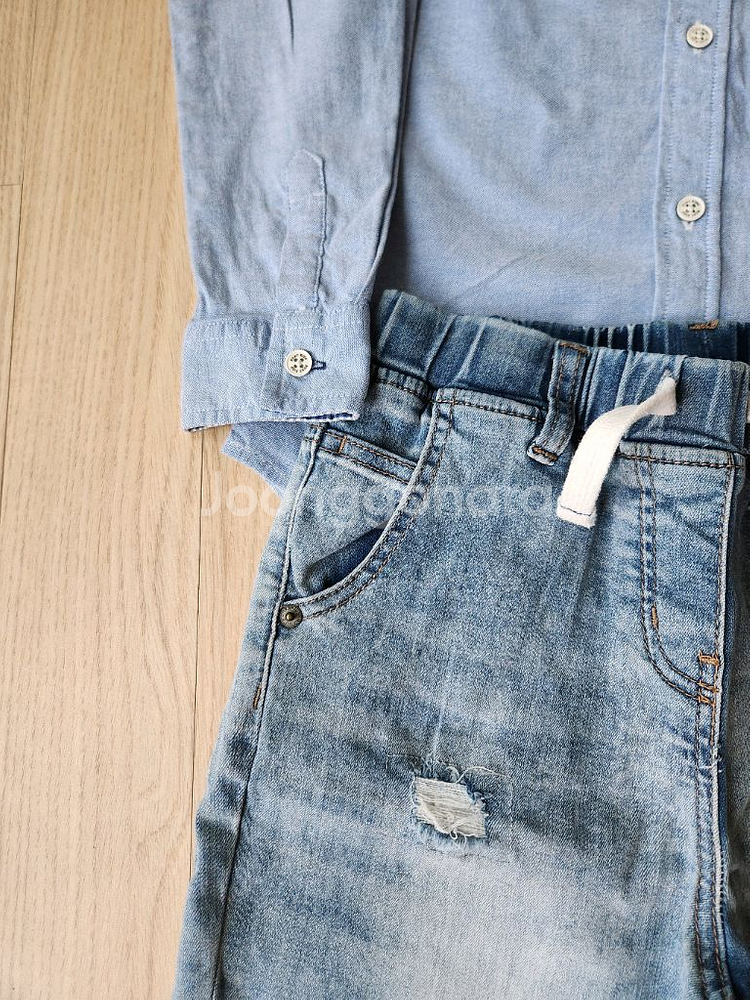 남아 셔츠 바지 세트 8y--5