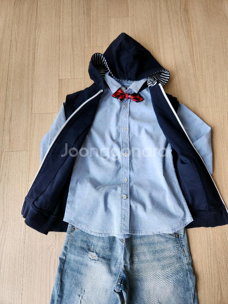 남아 셔츠 바지 세트 8y--3