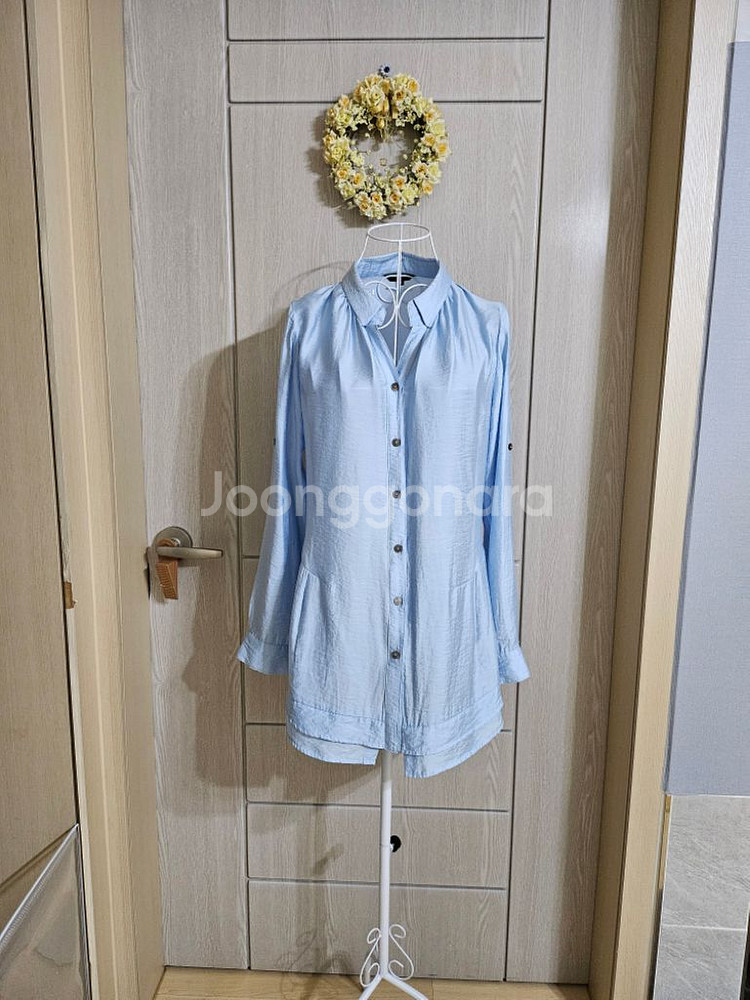 오픈형 블라우스셔츠 M사이즈(55~66가능)--0