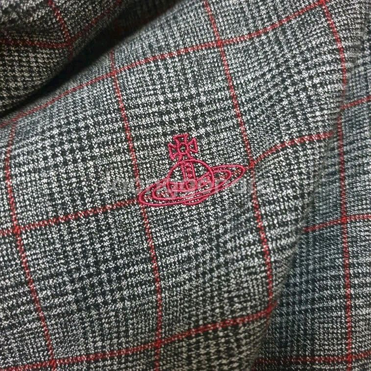 비비안웨스트우드 글렌체크 카울넥 모직 원피스--7