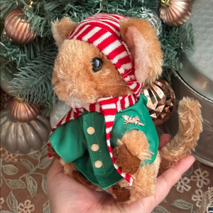 80년대 미국 앤틱빈티지인형 크리스마스소품 다킨 쥐인형 고전인형 앤틱소품 카페인테리어소품