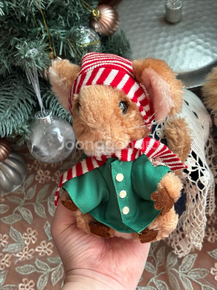 80년대 미국 앤틱빈티지인형 크리스마스소품 다킨 쥐인형 고전인형 앤틱소품 카페인테리어소품--5