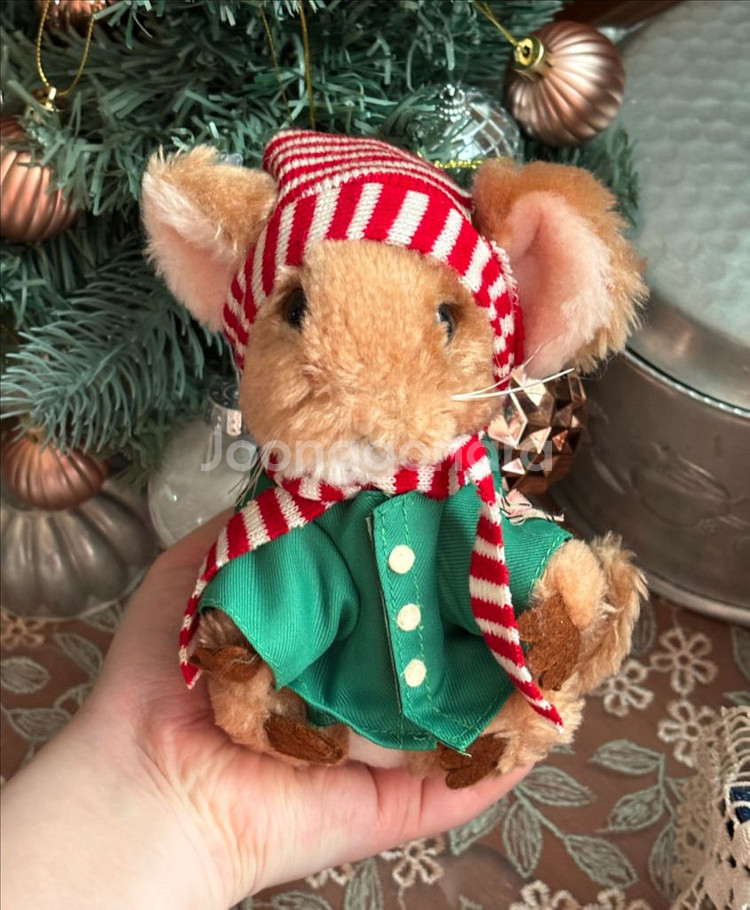 80년대 미국 앤틱빈티지인형 크리스마스소품 다킨 쥐인형 고전인형 앤틱소품 카페인테리어소품--8